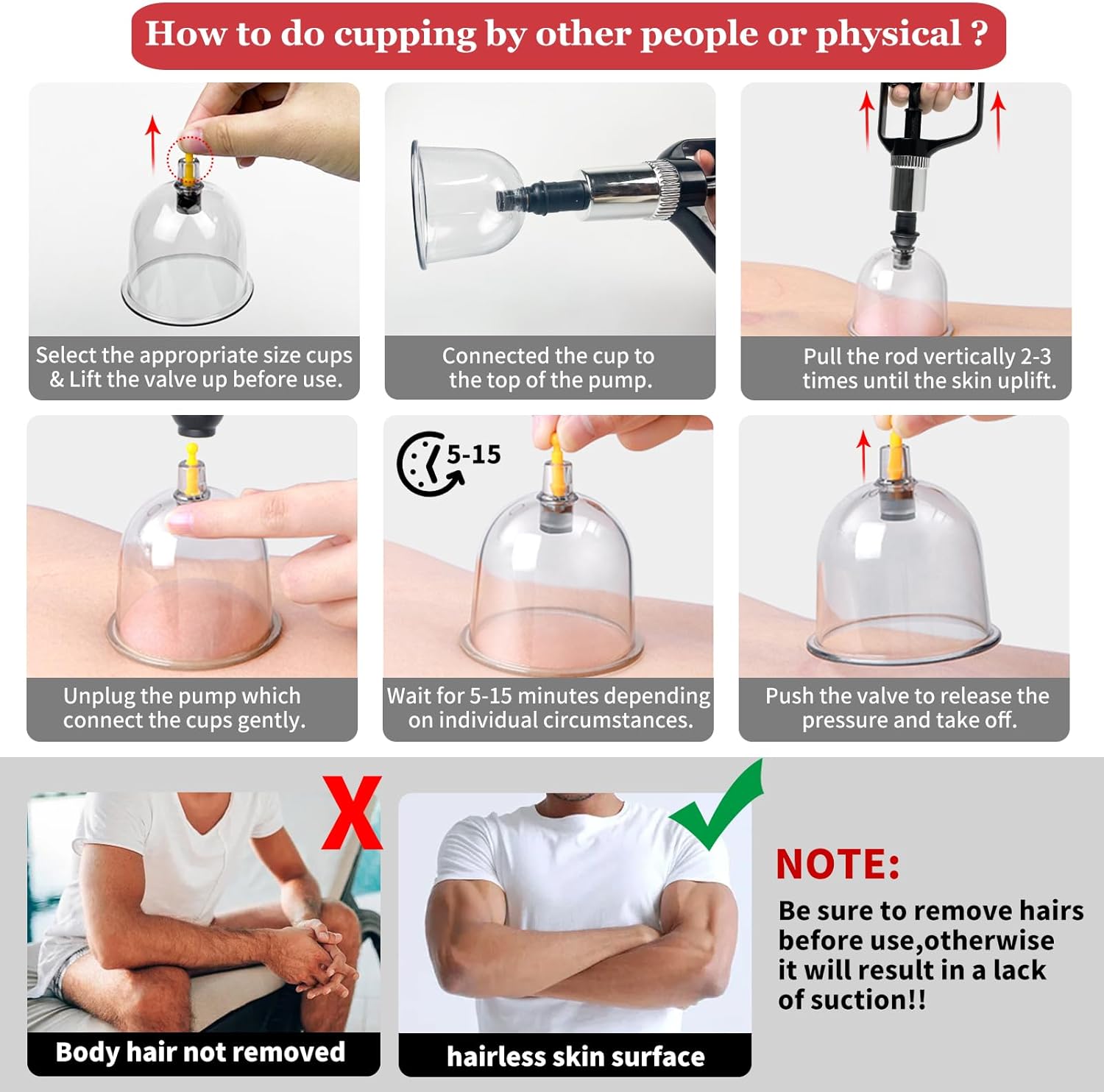 Cupping Set, 19 Cups Cupping Kit for Massage Therapy, Cupping Therapy Set with Pump for Back Massage, Pain Relief, Physical Therapy - Image 5