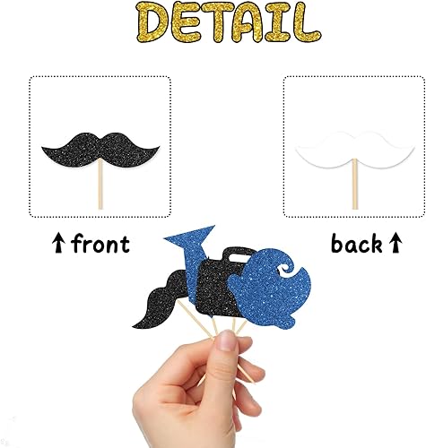 Miniatura 2 de 24 piezas de adornos para cupcakes de niño jefe, cumpleaños, baby shower, fiesta de postre, palillos de dientes de bienvenida, bebé de 6 meses,