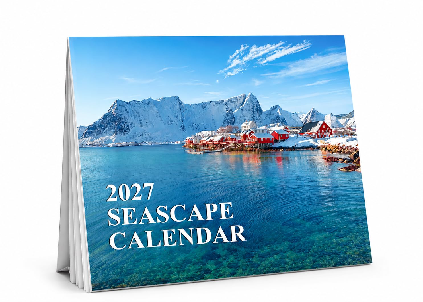 Seascape 2027 Calendar UK 12 Months A4 Wall Calendar 2027 A3 When Open Family Calendar 2027 Month to View Papa Prints