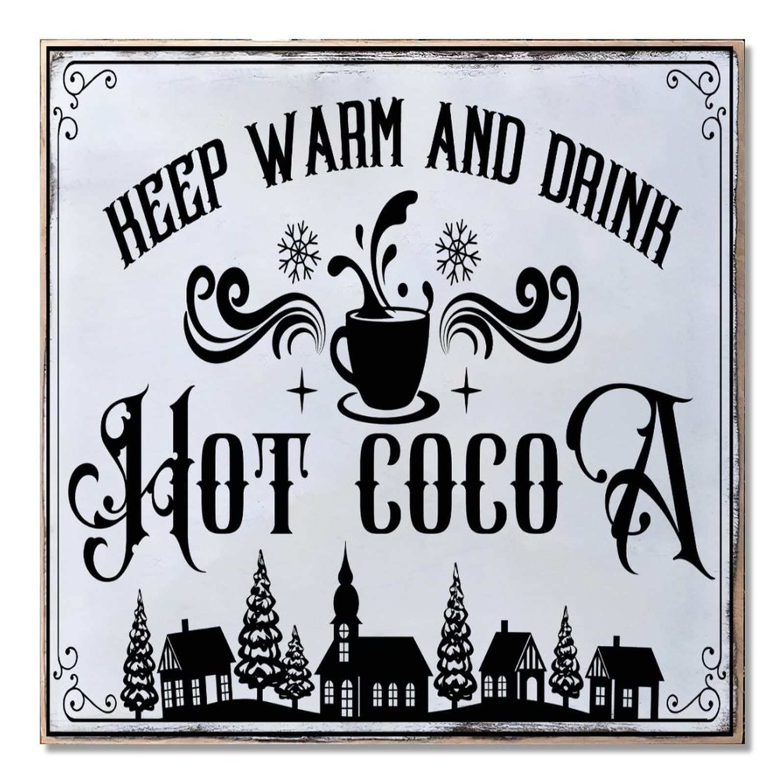 Panneau bienvenue bois cadeau Noel original decoration maison cocooning 40cm