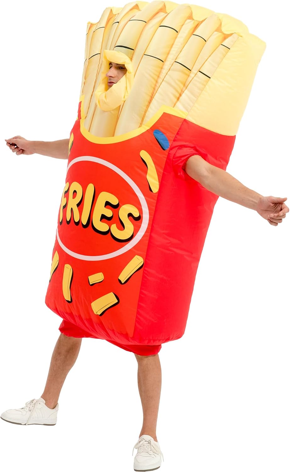 One Casa Inflatable Costume Adult,Blow Up French Fries Suit,Full Body Chips Halloween Costumes for Men Women - Image 8
