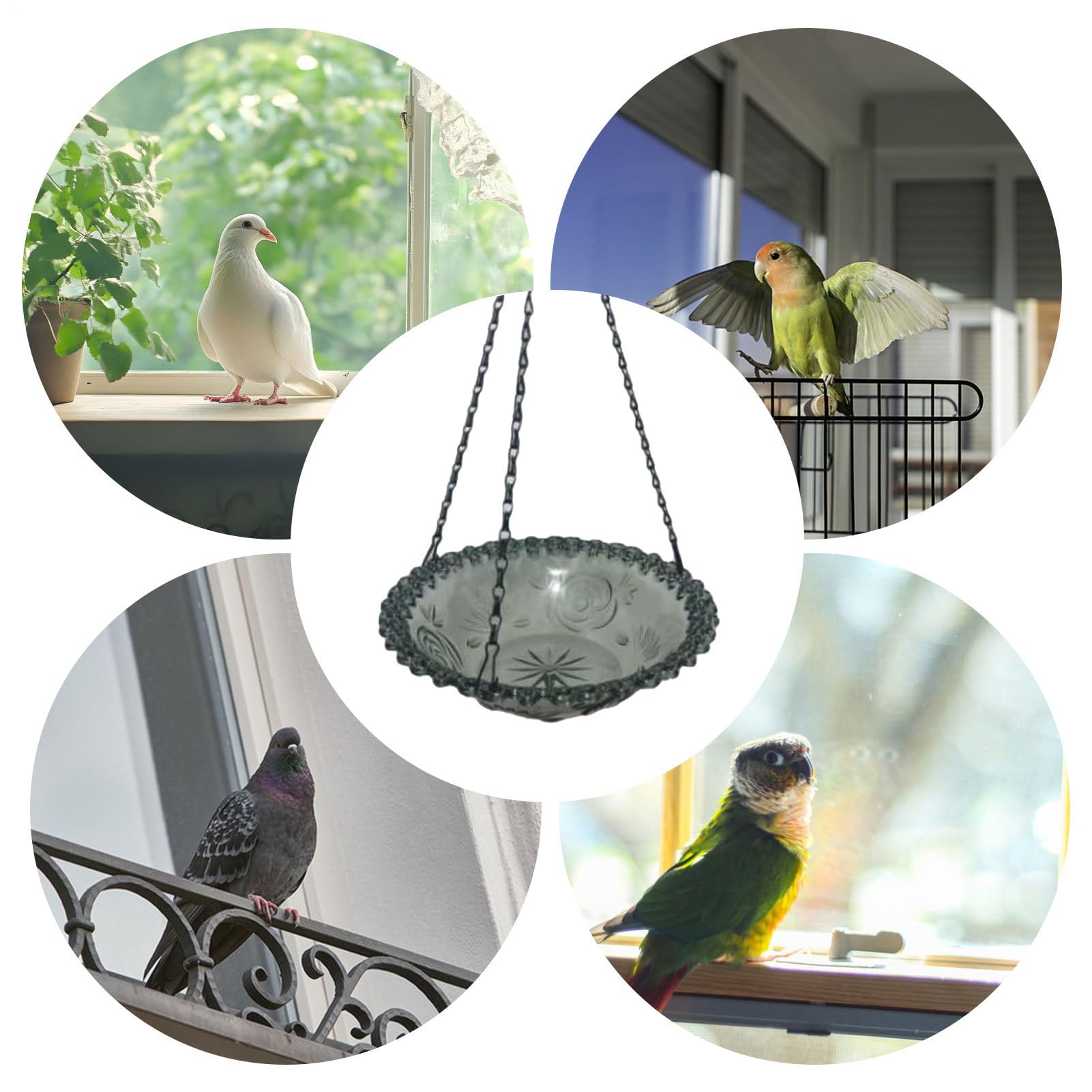 Abreuvoir pour Oiseaux - Petit Bain d'oiseaux,Décoration De Jardin pour Mangeoire Et Abreuvoir Oiseaux Bassin Extérieur Terrasse Pergola Pavillon Intérieur