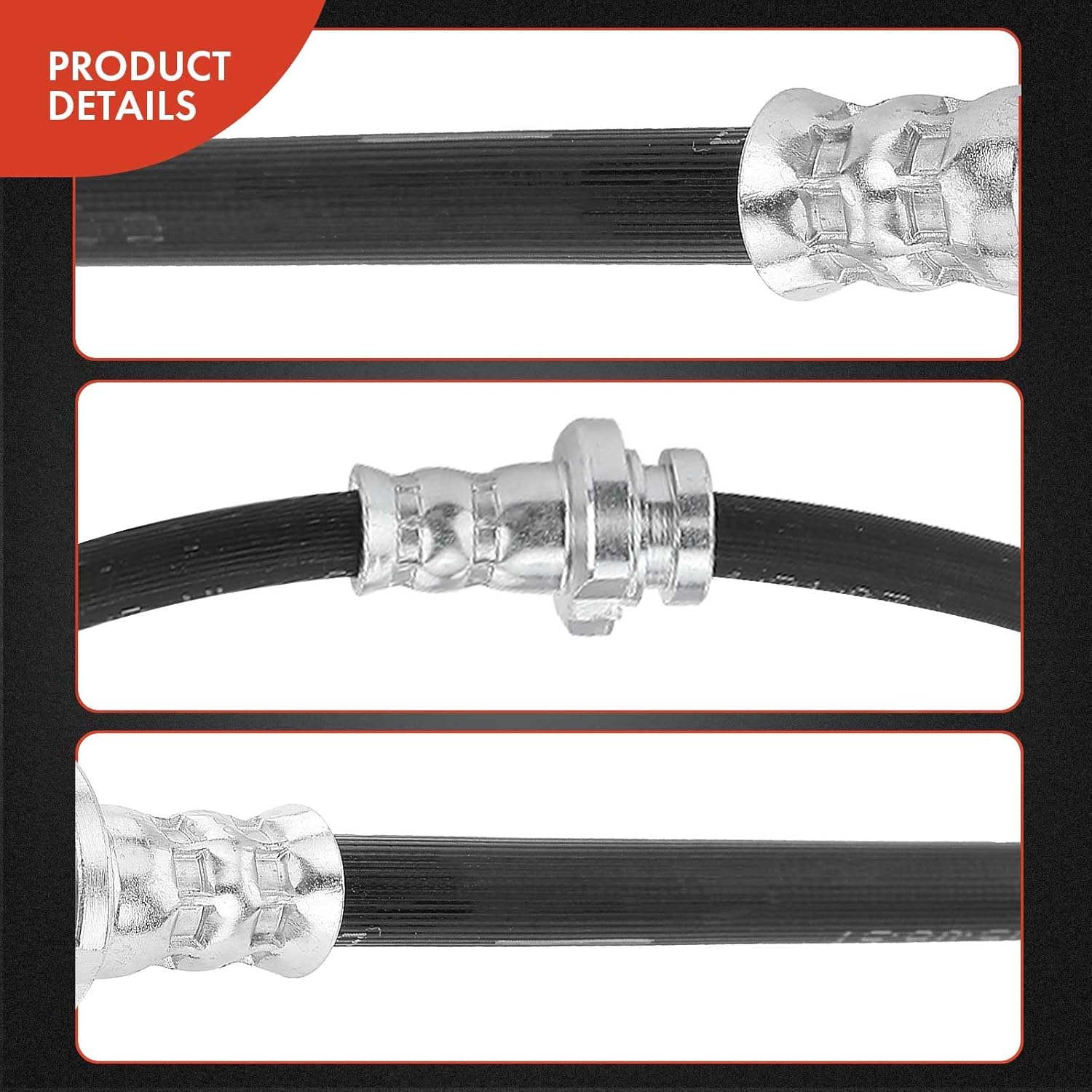 A-Premium Front Driver and Passenger Brake Hydraulic Hose Compatible with Nissan Models - Altima 2007 2008 2009 2010 2011 2012 2013 - Replace# 46210JA010(Pack of 2)