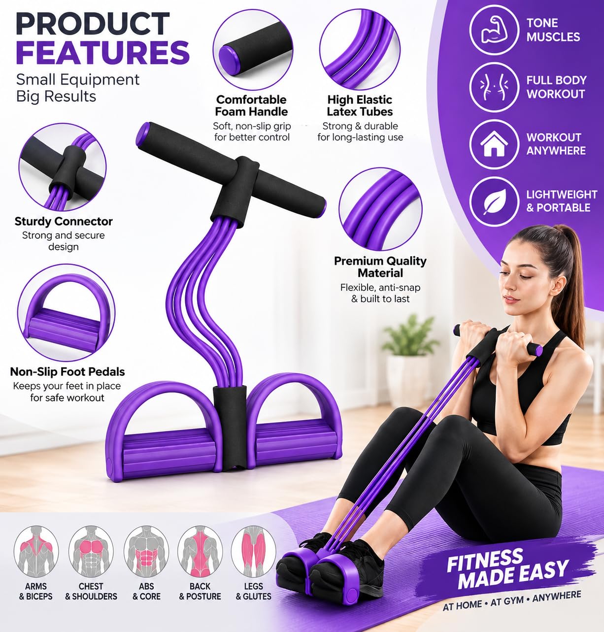 VIVRYK Tummy Trimmer Resistance Band - Home Workout -7 VIVRYK Tummy Trimmer Resistance Band - Home Workout -7