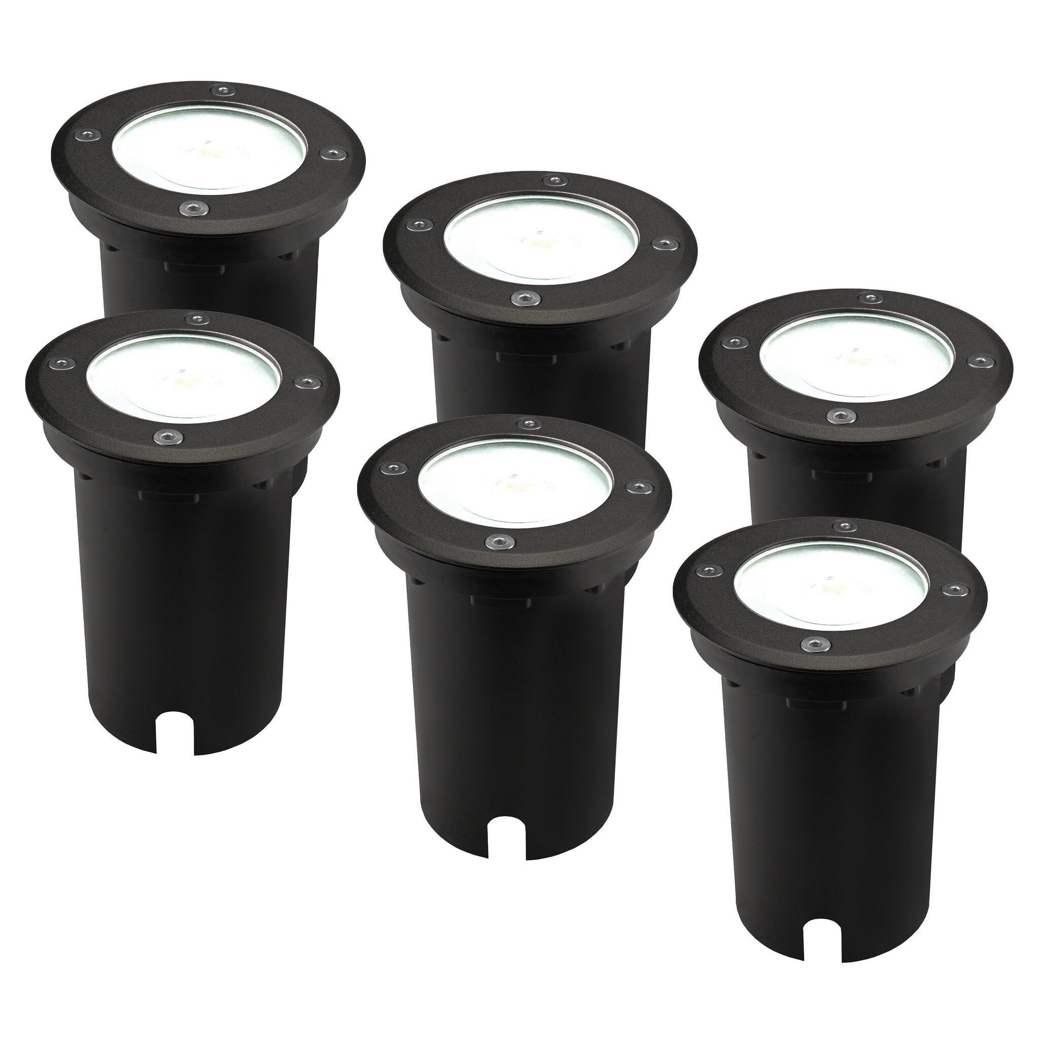 Ledvion 6 Pack LED Outdoor Ground Light IP67 3W 230V 345Lm 6500K GU10