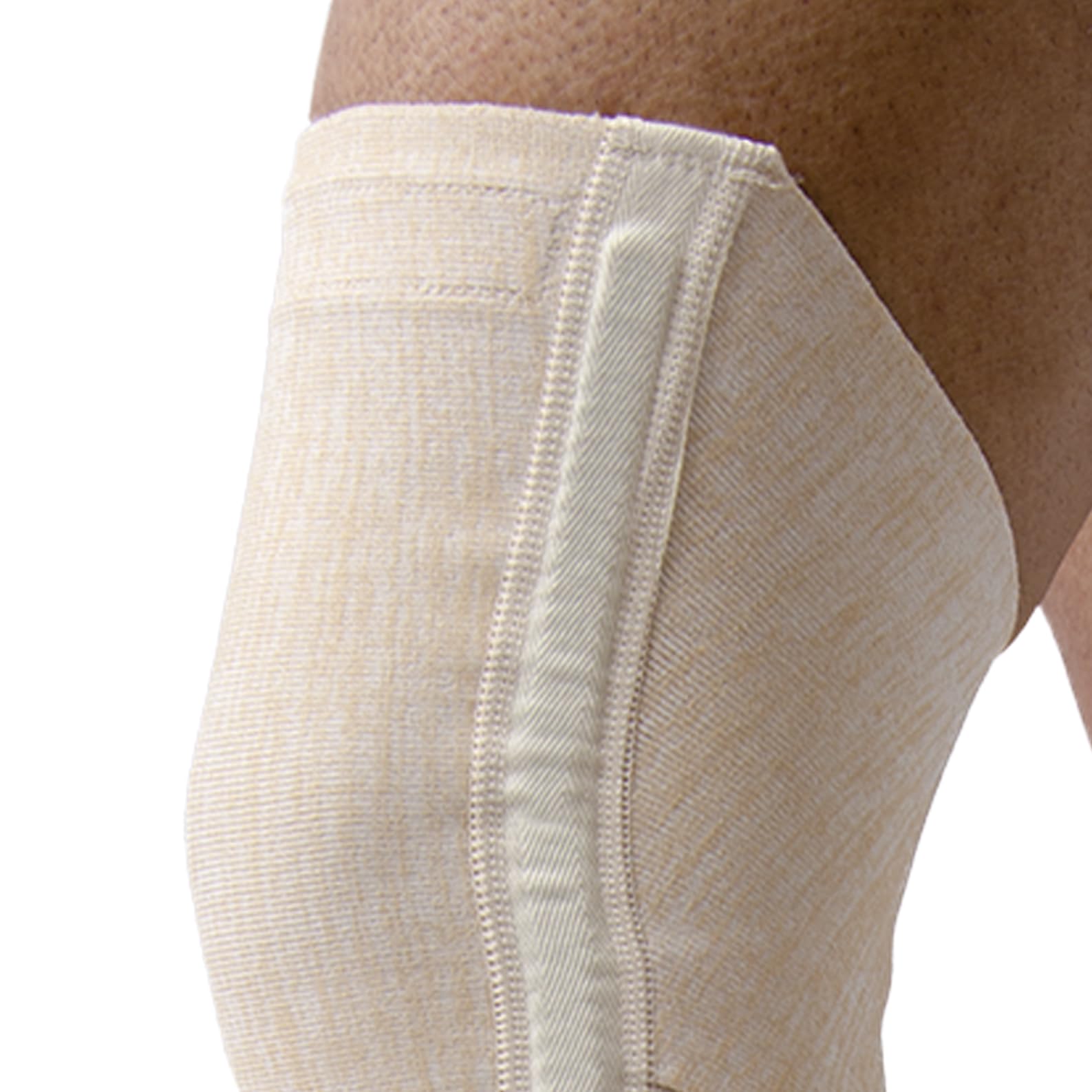 Beman - 353 Meniskus Orthopädische Kniebandage SportKniebandage mit Kreuzbändern, rutschfest, atmungsaktiv, mit seitlichen Schienen, Bandage für Herren Damen (nackt, 2)