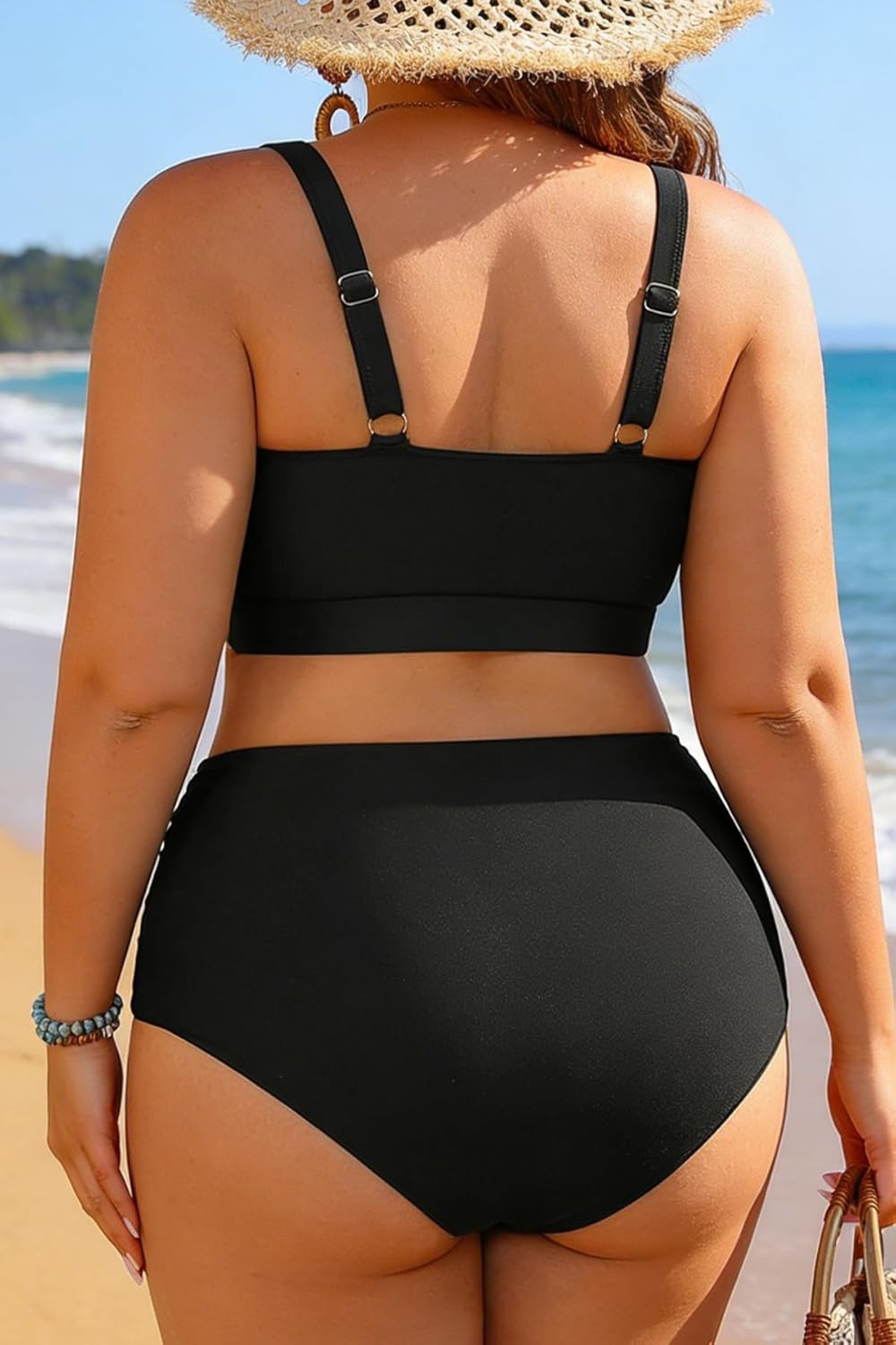 Women's Plus Size High Waisted Bikini - Two Piece Swimsuit Tummy Control Bathing Suit 2025 Twist Swimwear - Image 2