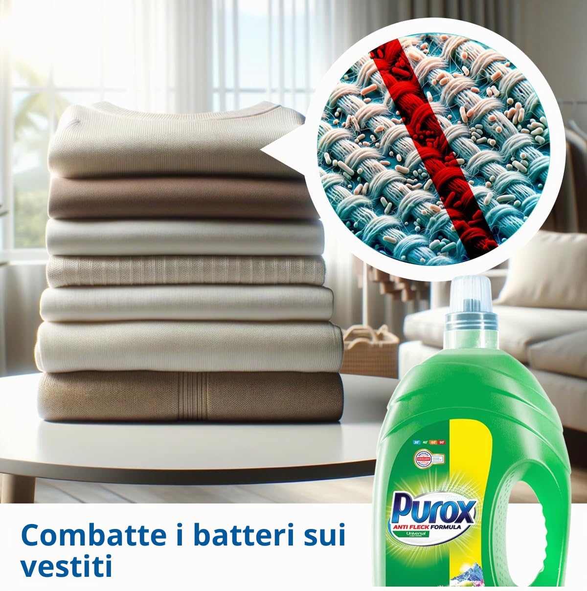 PUROX UNIVERSAL Detersivo Lavatrice Liquido Gel Concentrato (143 Lavaggi x3) – Per tutti i tessuti, rimuove le macchie, risciacquo completo, ecologico, protezione anticalcare, 4,3l, Multipack 3 pezzi
