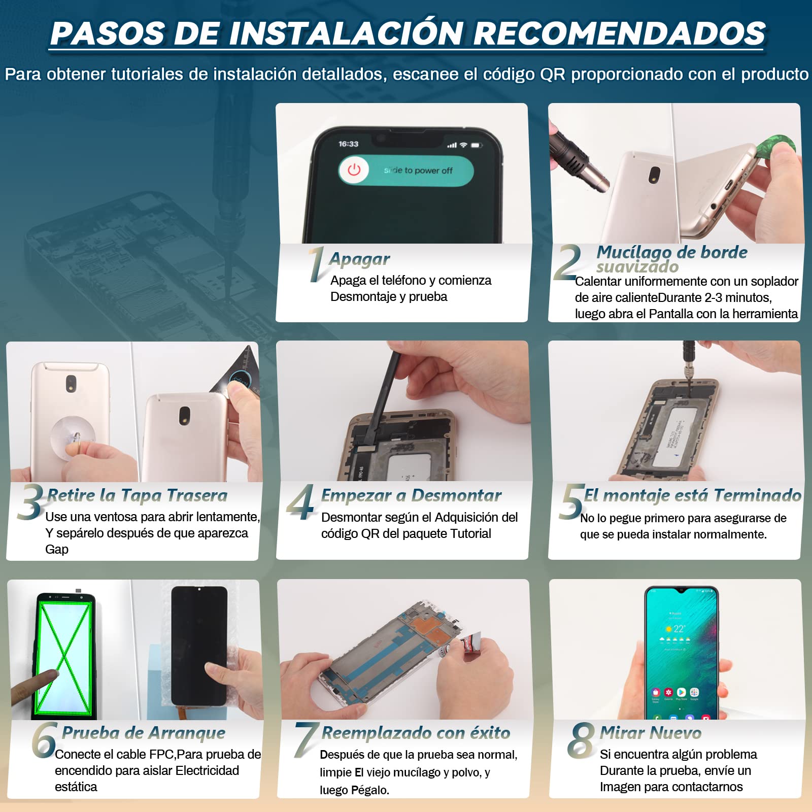 RongZy Pantalla para Samsung Galaxy A14 4G SM-A145p/A145R 2023 Táctil LCD de Repuesto Ensamblaje Digitalizador Reemplazo para Samsung Galaxy A14 4G con Herramientas de Reparación(Negro con Marco)