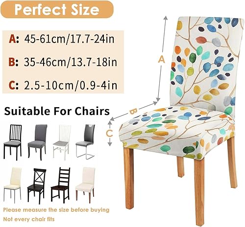 Miniatura 3 de Faptoena Juego de 6 fundas blancas para sillas de comedor, fundas elásticas para sillas Parsons, fundas elásticas para sillas Parsons de cocina,