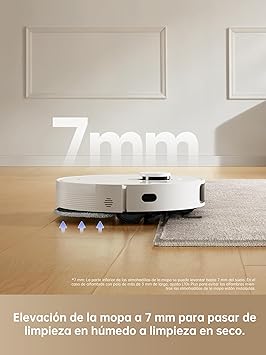 L10s Plus Robot Aspirador y Fregasuelos, 7000 Pa, Robot Vacuum con Base Autovaciado, Mopa Elevación Automática, Detección Ultrasónica de Alfombras, Controlado por App/Siri/Remote5