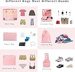 BAGAIL 8 Set Packing Cubes Luggage Packing Organizers for Travel Accessories