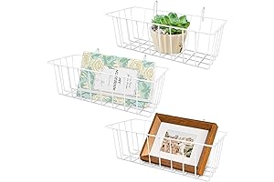 3 Pack Wire Baskets: Versatile Wall-Mounted Storage Solution
