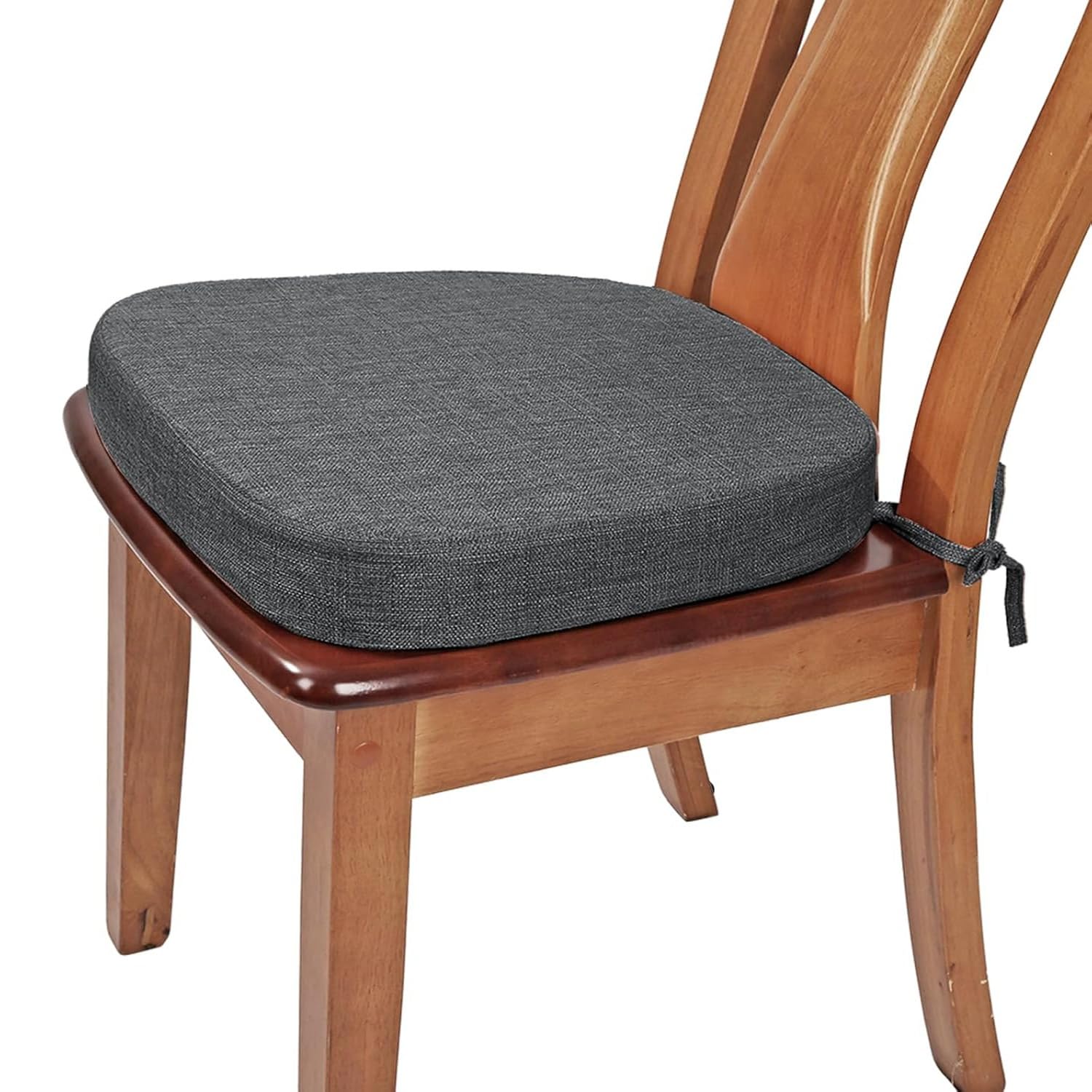 Holomaalahi Dark Grey U Shaped Outdoor Chair Cushions 40X40x5cm Chair Pads For Dining Chairs With Ties & Removable Cover