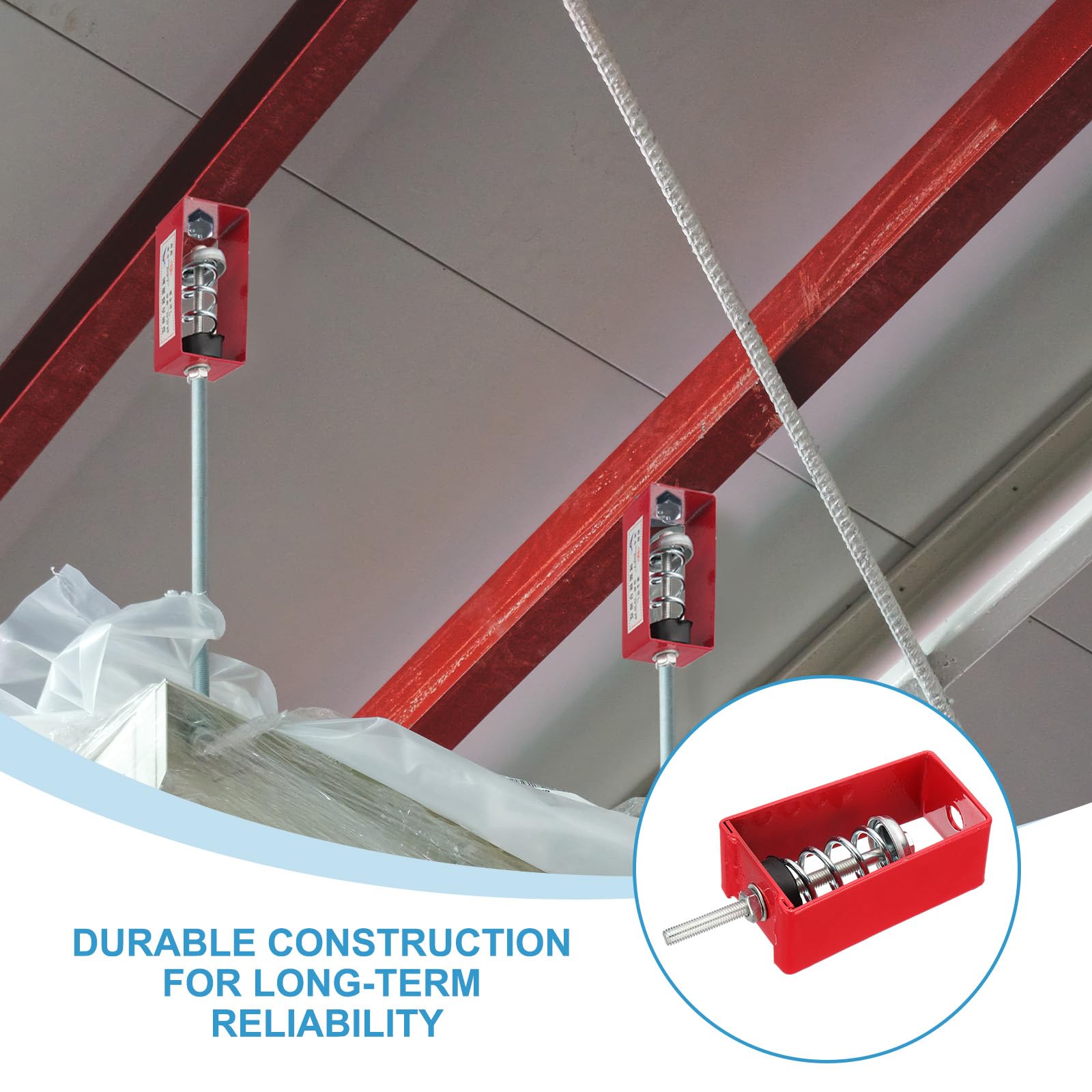 PATIKIL Sospensione A Molla Per Soffitto Isolatore Di Vibrazioni, 8 Pezzi 30kg Supporti Antivibranti Meccanici Per A/C Processore D'Aria Camera Da Letto Teatro Studio, (XHS) Rosso