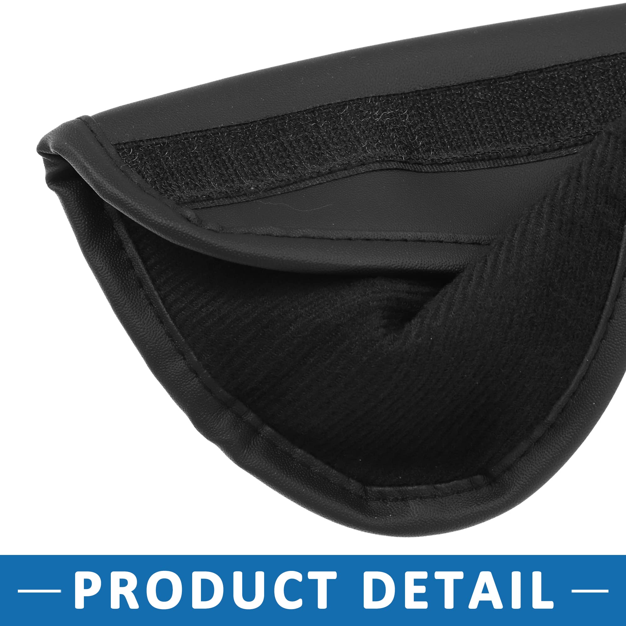 A ABSOPRO Automobile Sicurezza Sedile Cintura Spalla Pad Cablaggio Pelle Arancione (2Set)