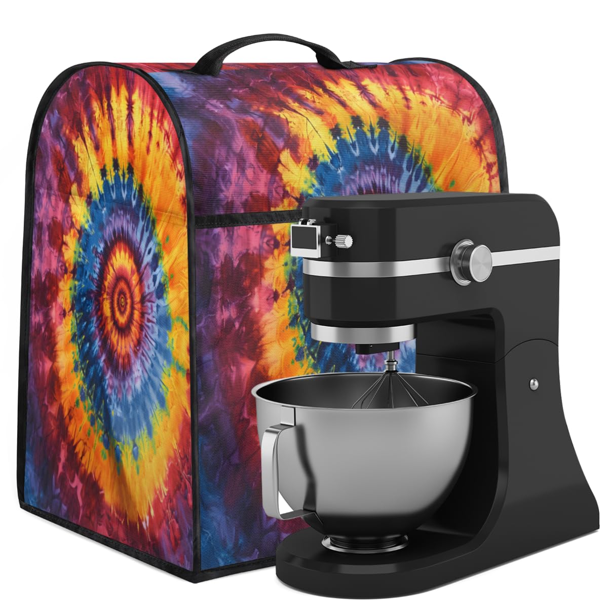 Coffee Maker Cover Tie Dye Colorful Kitchen Appliance Covers Small Appliance Covers Blender Cover Juicer Cover Dust Covers for Kitchen Appliances with Top Handle and Pockets,Washable,C48