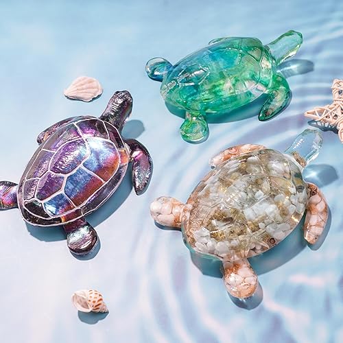 Miniatura 7 de LET'S RESIN Moldes de resina con forma de tortuga, moldes de silicona 3D de animales para resina epoxi, moldes de resina de silicona de arte marino