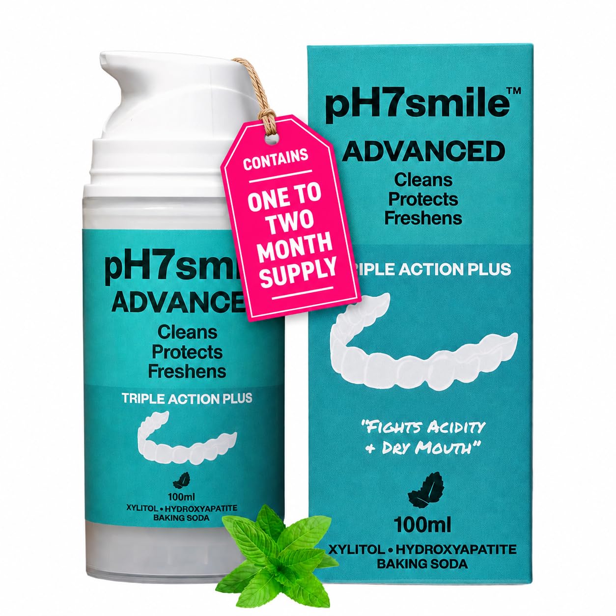 pH7smile Advanced Gel: Overnight Retainer Cleaner Plus Tooth Protection | Aligner and Retainer Cleaner, Overnight Enamel Protection, Freshens Breath,