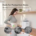 Papablic Baby Bottle Washer Sterilizer and Dryer, 4-in-1 Bottle Washer Sanitizer for Bottles, Pump Parts, & Baby Essentials - Quick & Clean with 60 Detergent Tablets