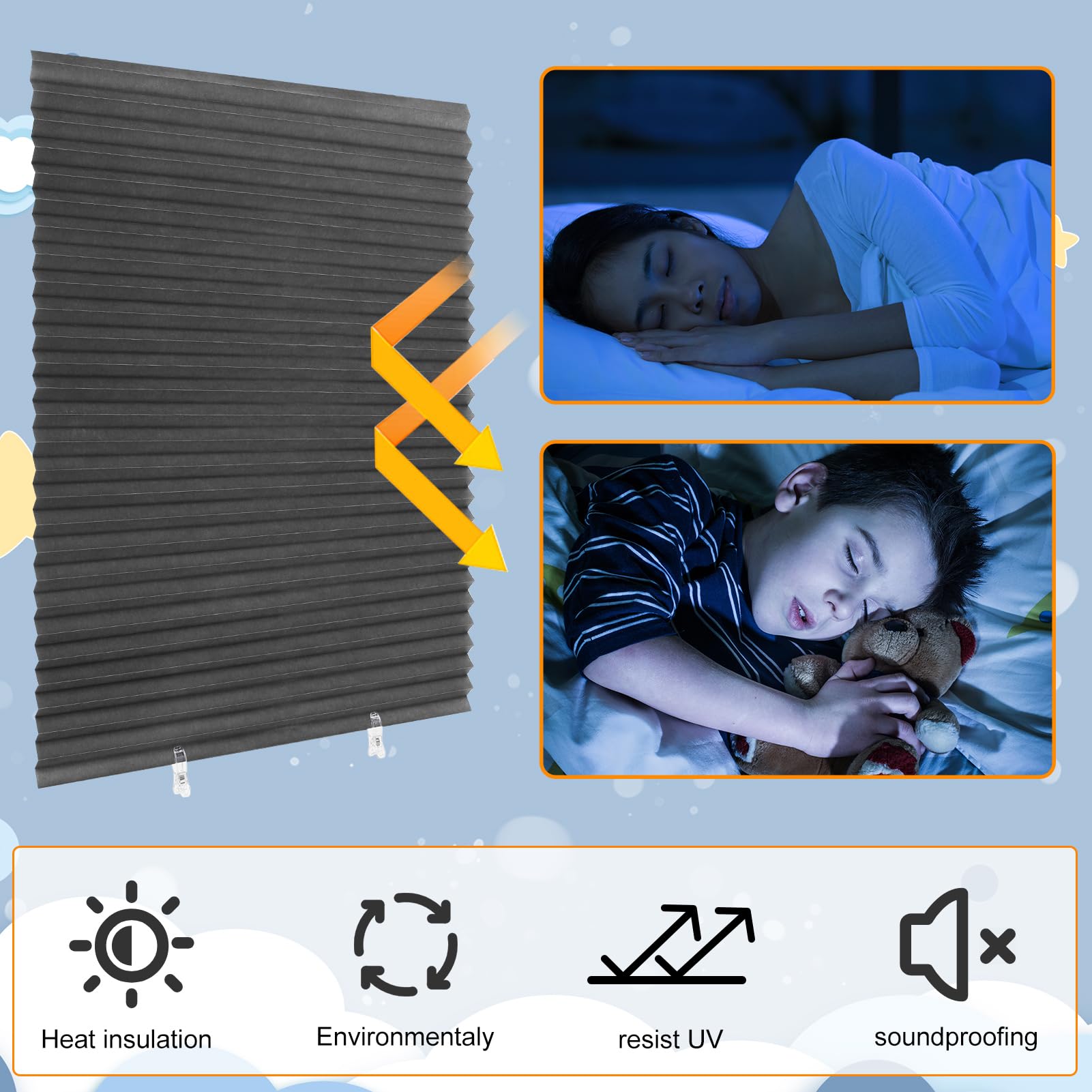 2 Pack Temporary Blackout Blinds - Image 4