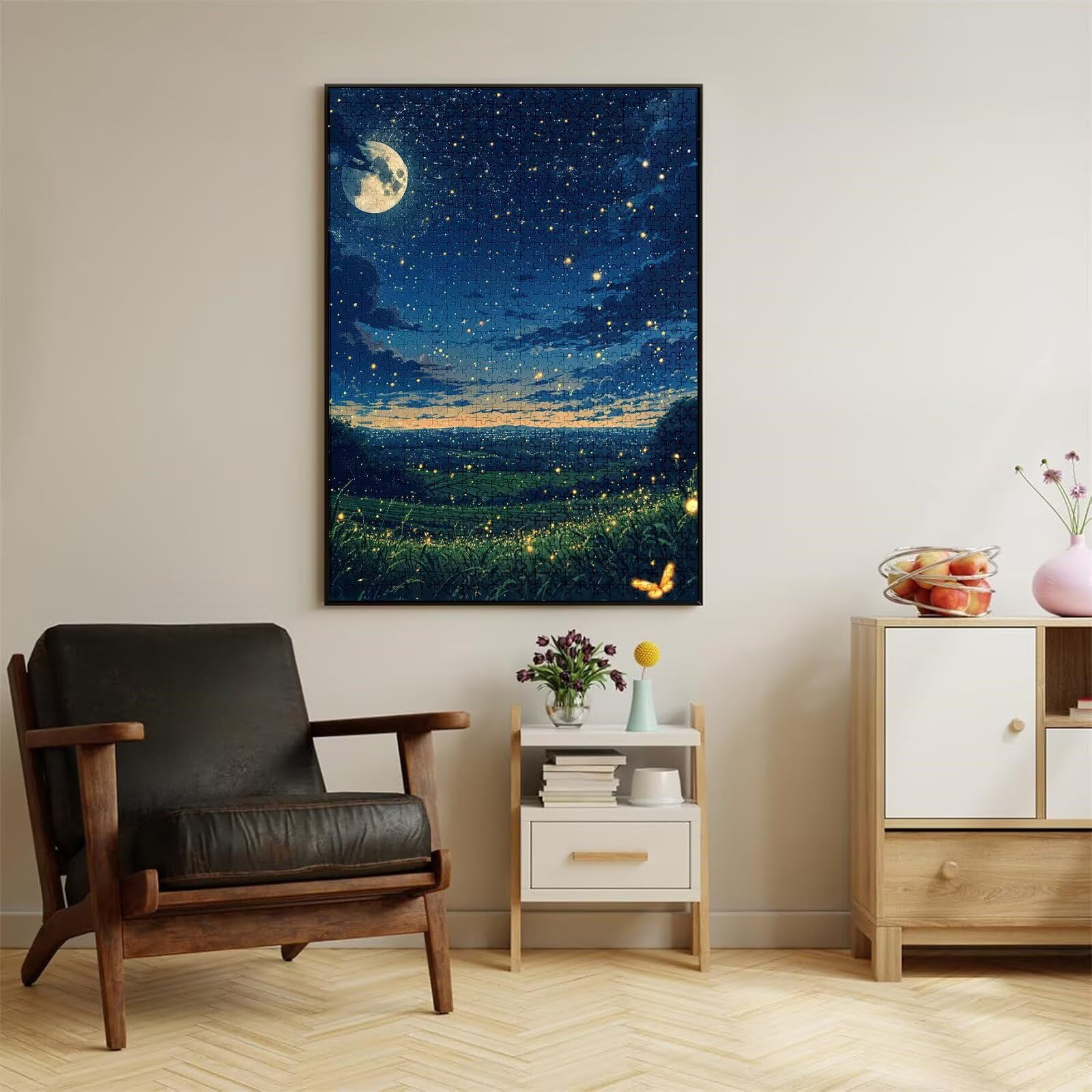 Puzzle 2000 Teile Mond Puzzle Erwachsene, Holzpuzzle Erwachsene Puzzelmatten, Mehrfarbig Holzpuzzle, Klassische Puzzles Wiese Wooden Jigsaw, Geschicklichkeitsspiel für die Ganze Familie, Dekor S-974