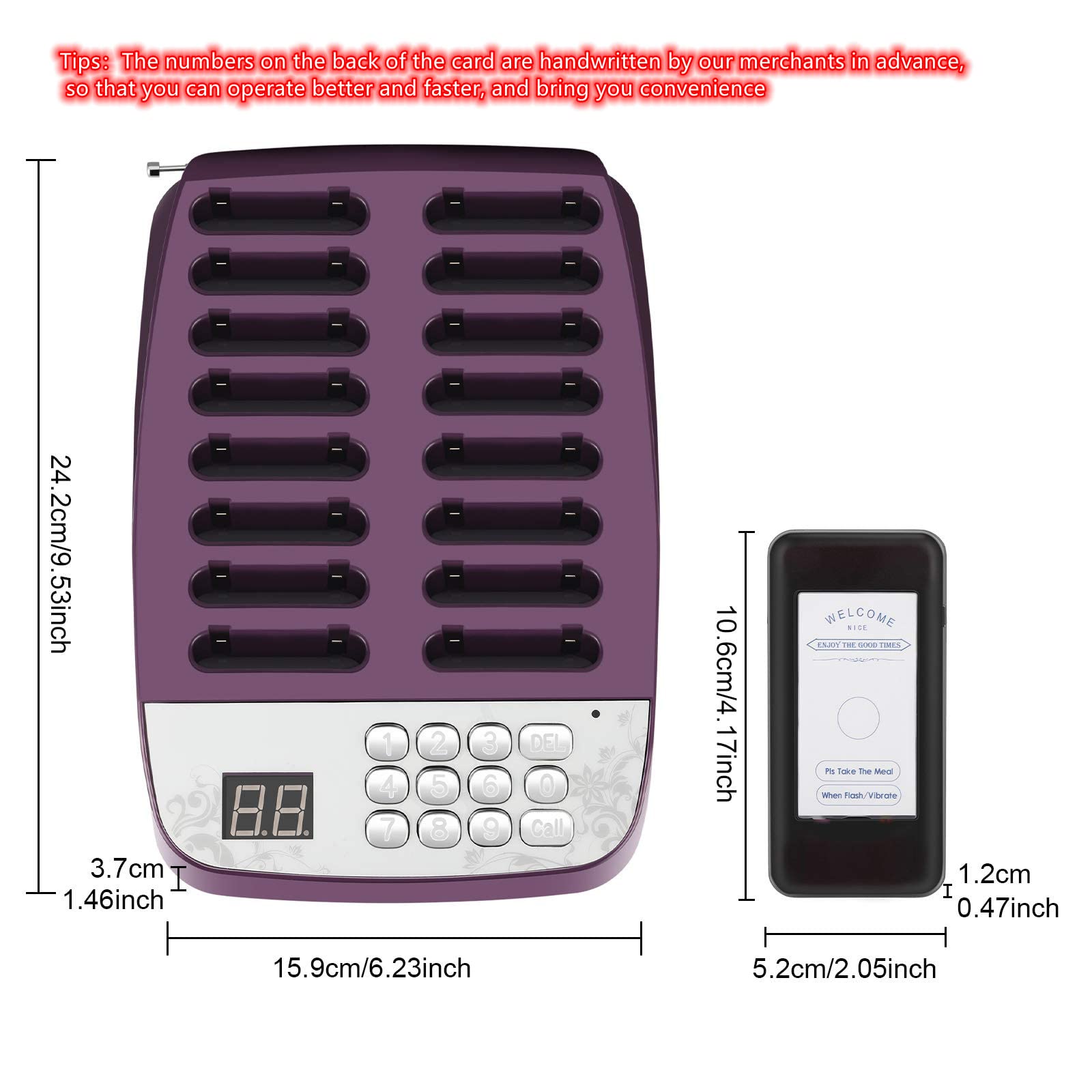 Restaurant Pager System, Buzzer Wireless Calling System to Maintain