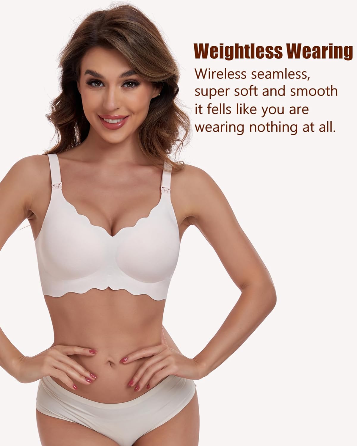 As Fairy Nursing Bras for Breastfeeding Wireless Seamless Maternity Bra Ultra Comfort Pregnancy Sleep Bralette for Women - Image 2