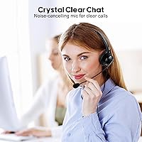 Vista 5 de MKJ Cisco Auriculares con cancelación de ruido con cable con micrófono RJ9 con cable para teléfonos Cisco Office CP-7821 7940 7942G 7945G 7961G