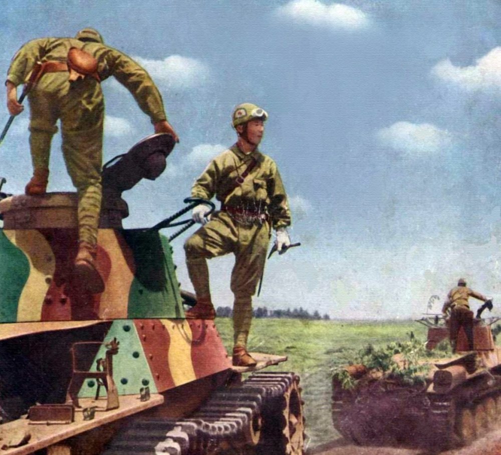 Amazon.com: Japanese army with Tanks in WW2 Poster Print (18 x 24