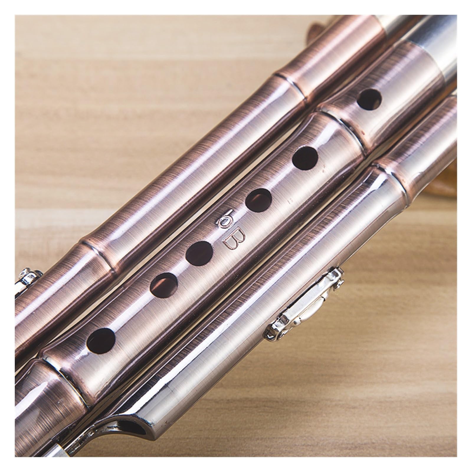 Strumento A Fiato Hulusi In Metallo Spazzolato Placcato In Rame(Bb Key Box)