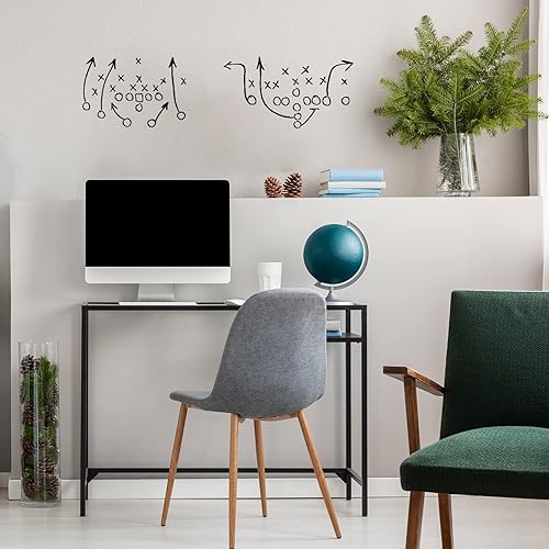 Miniatura 2 de Calcomanía de vinilo para pared juego ofensivo de fútbol 17 x 56 pulgadas diseño de fútbol americano positivo y motivacional para sala de estar
