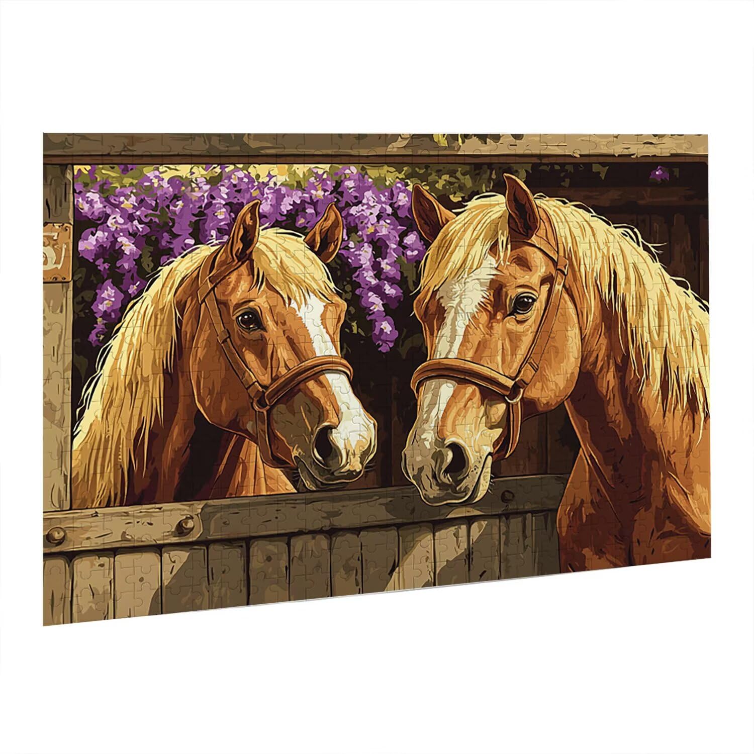 Jigsaw Puzzle, 5000 Pezzi Puzzle Classici, Fattoria Puzzle Rilassamento Intelligence, Mpossibile Difficile Puzzle Impegnativo per Adulti Puzzle Gioco Familiare, Regalo per Amore Amico Cavallo fr0-423