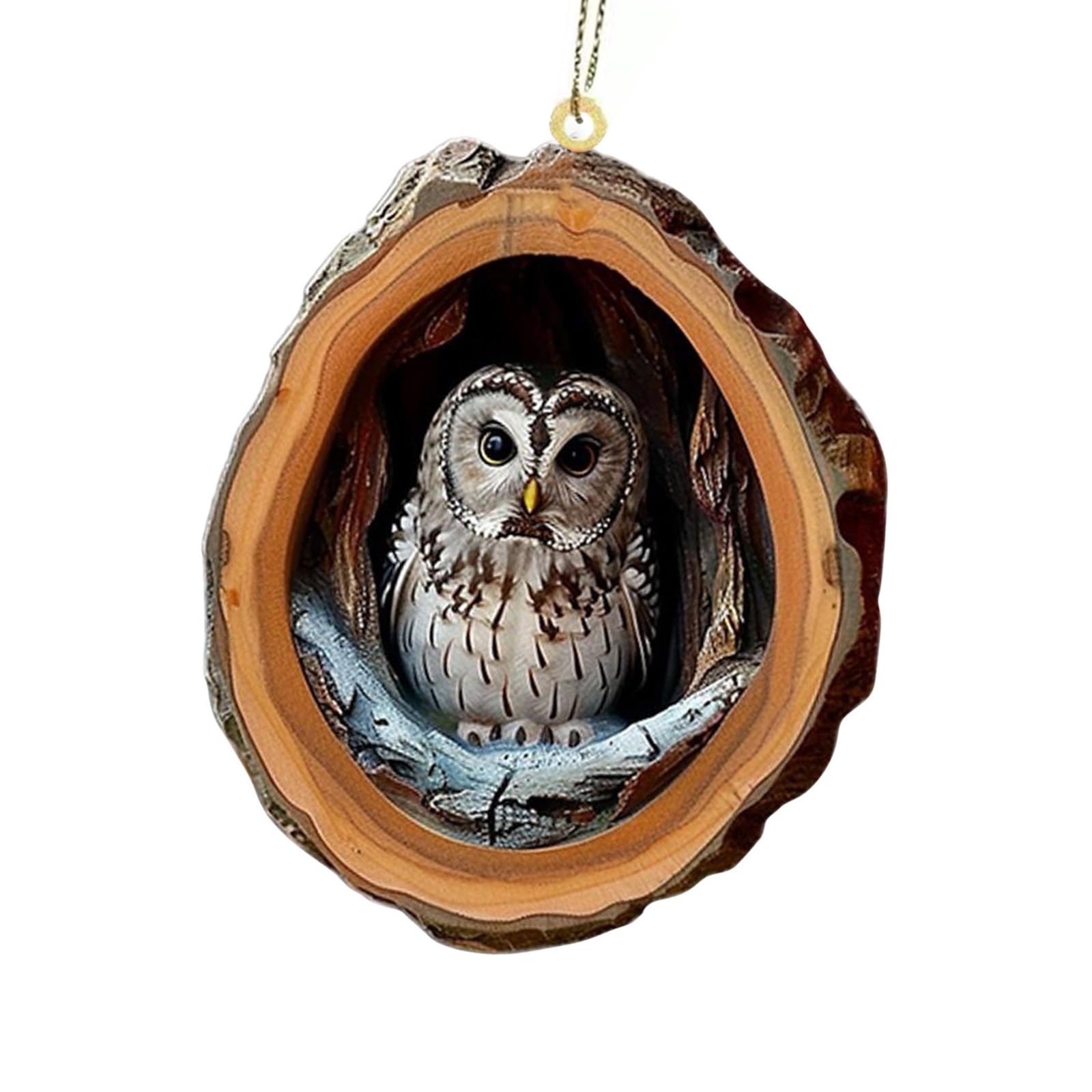 Tfaoys Owldd Christmas Tree Ornament 2D Acrylics Christmas Pendant For Tree Door Handle Hallway Winter Holiday Decoration Holiday Ornament