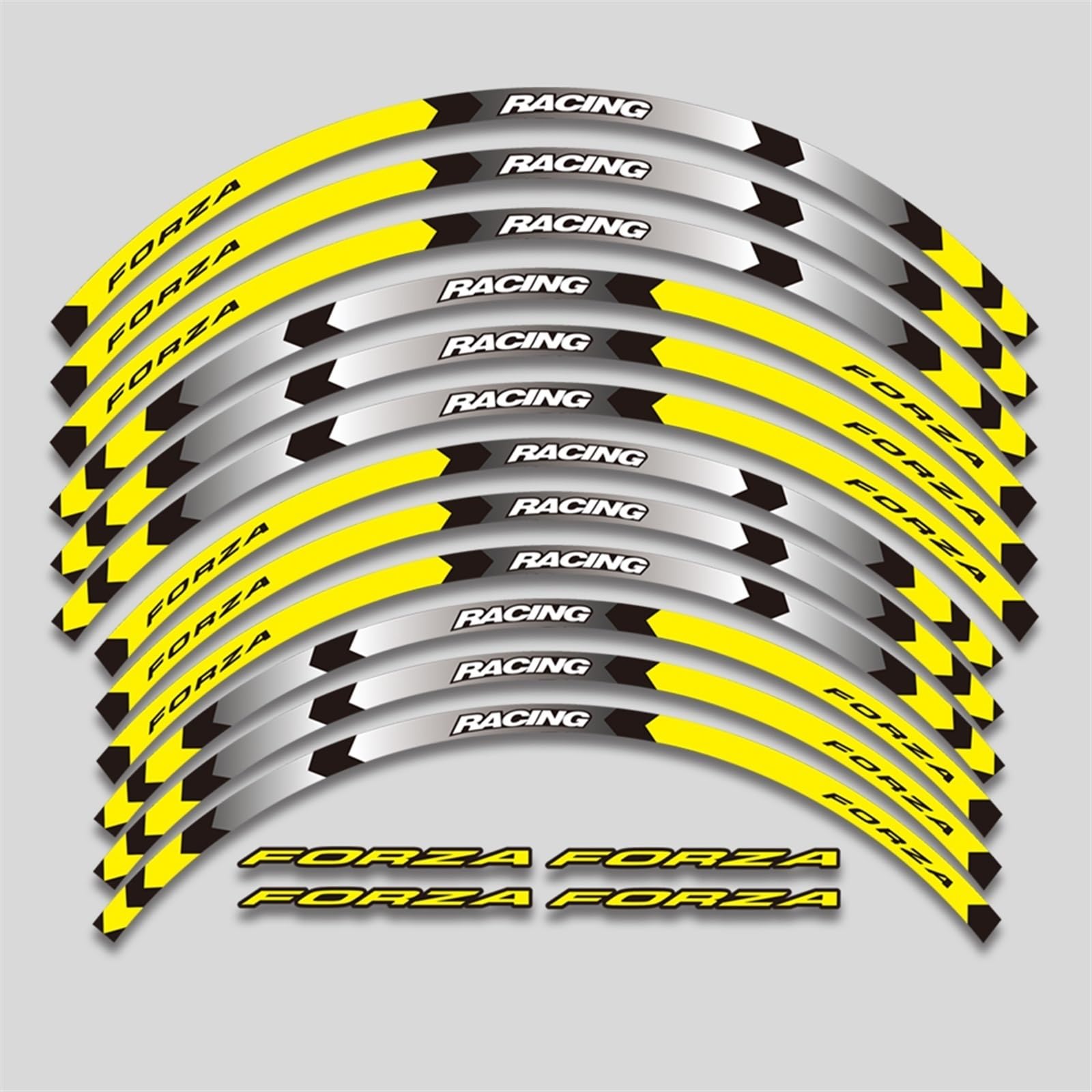 Motorcycle Wheel Stickers Reflective Stripes Rim Decals Scooter Hub Accessories for Forza 750 Forza(Gold)
