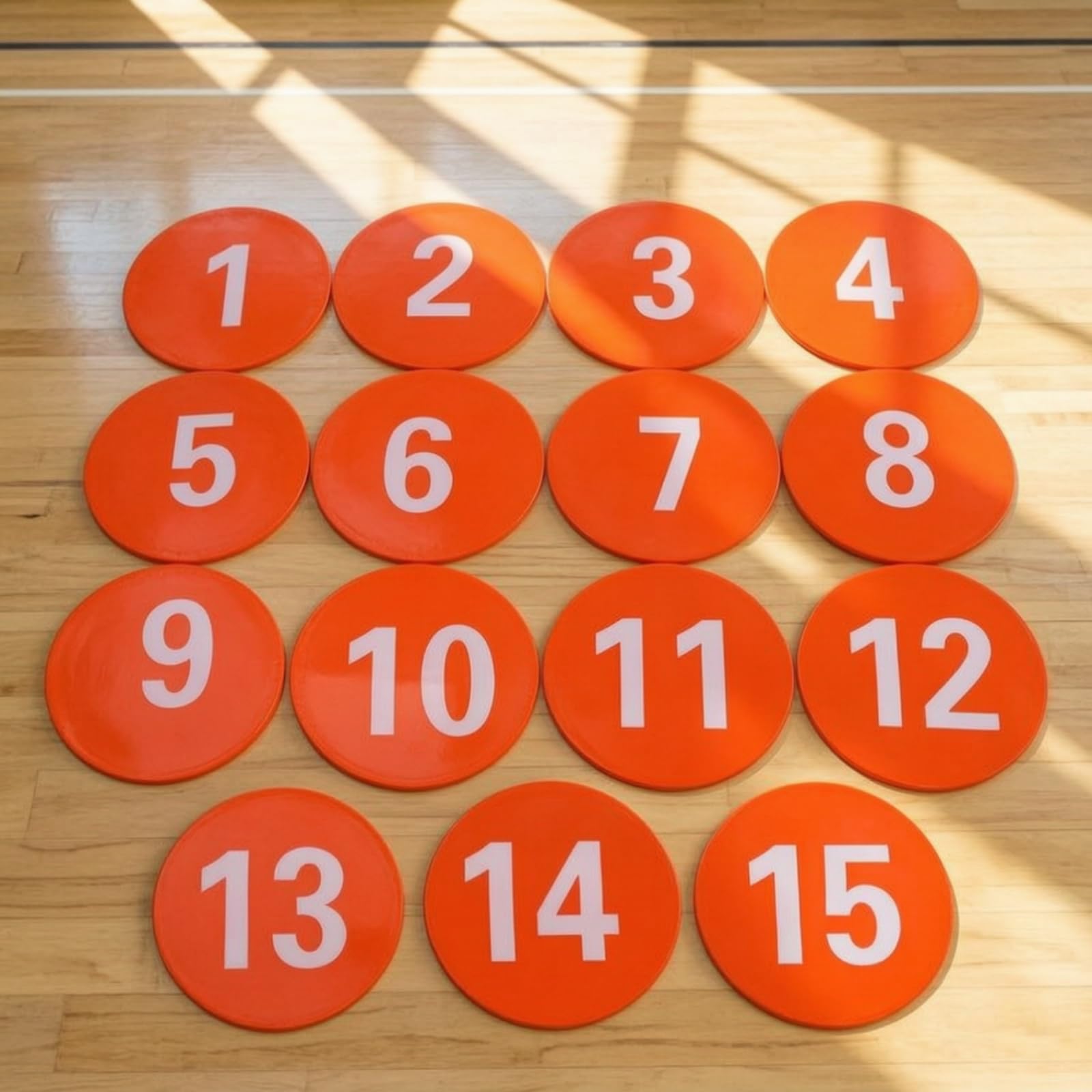 15 Pezzi Dischi Segnaposto Bambini Allenamento Agilità Coordinazione PVC Antiscivolo Resistenti al Calpestio con Stampa Nitida Adatti per Palestra, color to 4