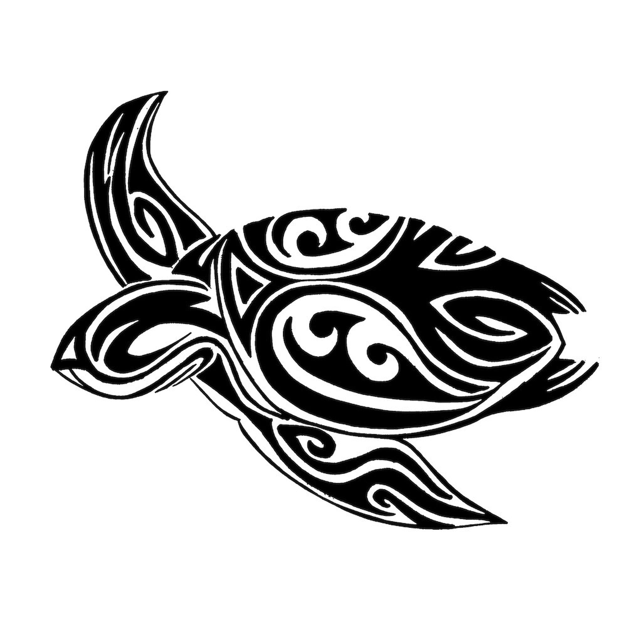 CafePress Tribal Turtle Sticker Square Bumper Sticker Car Decal