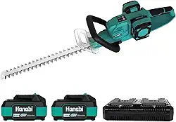Podador Aparador de Cerca Viva sem Fio 21V 1600 rpm 22mm 2 Baterias e Carregador Hanabi