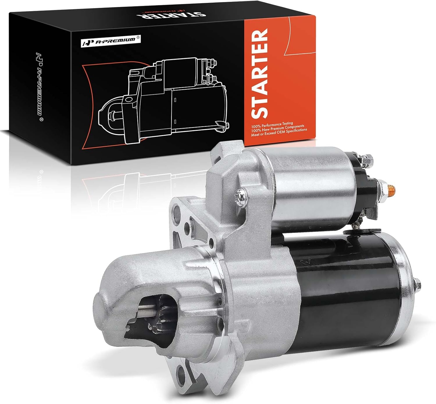 A-Premium Starter Motor Compatible with Cadillac SRX 2010-2011 & Saab 9-3 2008-2009, 9-5 2010-2011, V6 2.8L, 12V 1.4KW 12-Teeth Clockwise