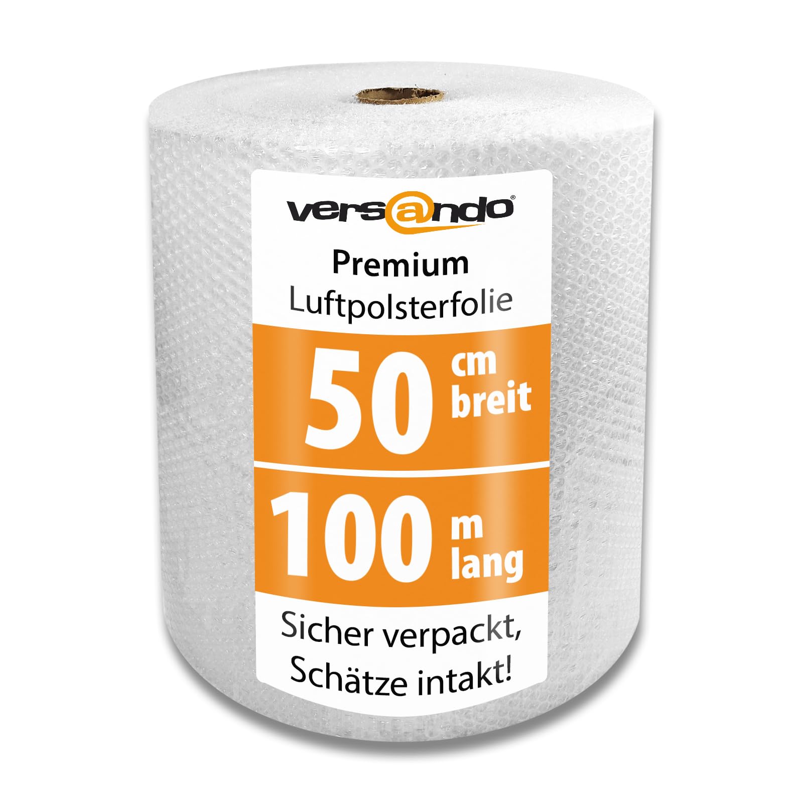 versando Premium Luftpolsterfolie 100m x 0,5m Versand, Verpackung, Umzug Noppenfolie Bubble Wrap LPF Rolle