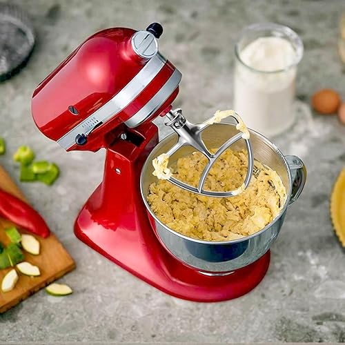 Miniatura 6 de Batidor plano de acero inoxidable para mezclador KitchenAid, accesorio de paleta para batidora de pie de cabeza inclinable para tazón de mezcla de