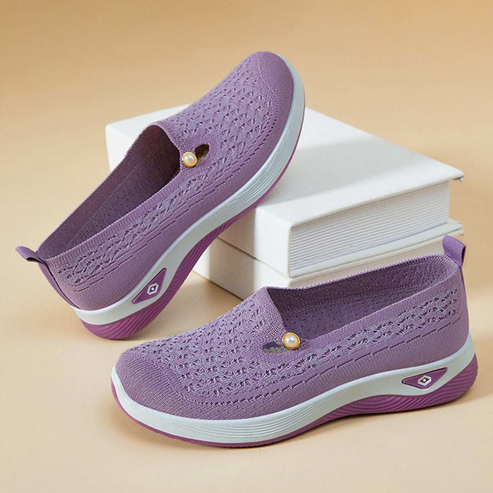 Generisch Zapatos Mujer Ancho K Mocasines - Zapatos para Correr Para Pie Ancho Orthopédico Ligero y Transpirable Entrenadores Cómodos Zapatillas de Deporte Zapatos de Caminar Zapatos de Caminar