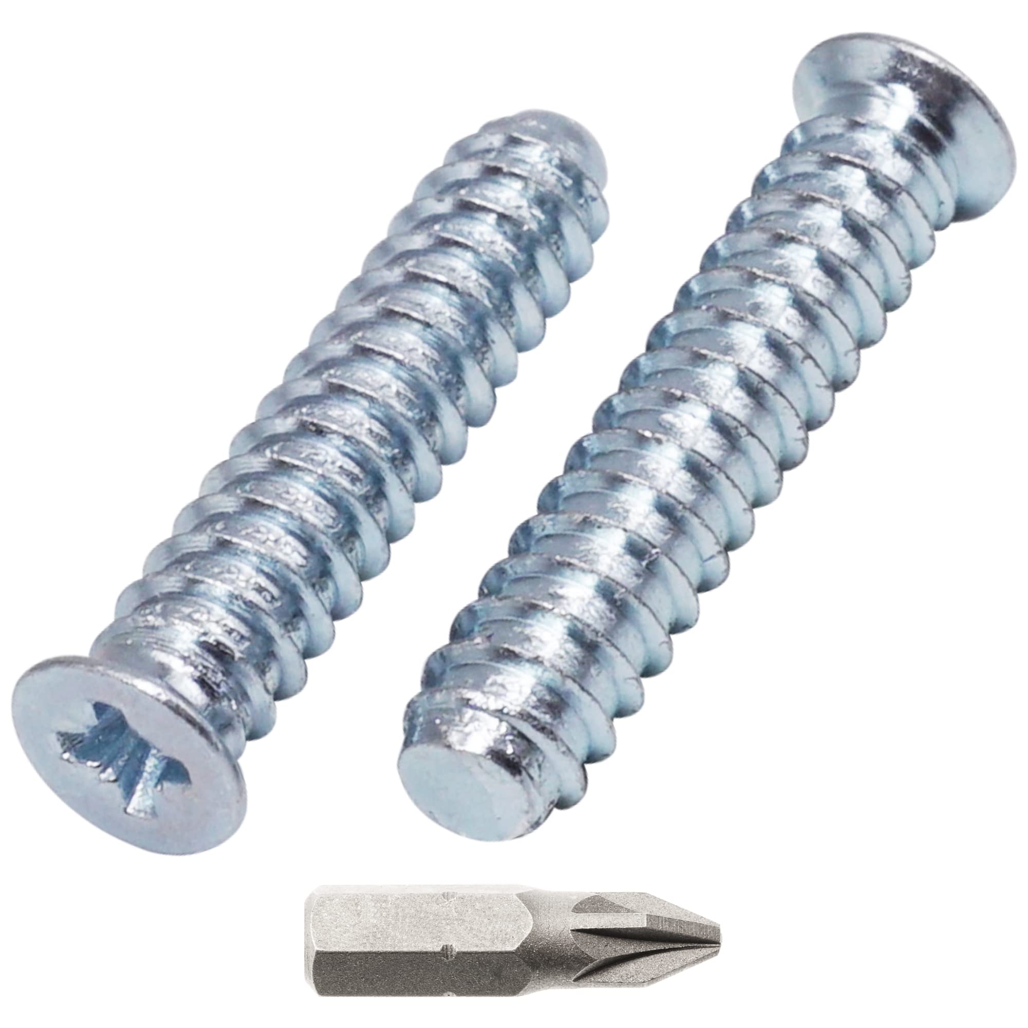 SKIR'CO (50 pcs) Zinc Plated Euro Screws 6.2 x 30 mm, Drawer Runner Screws, Flat Countersunk Head, Hinge Screws