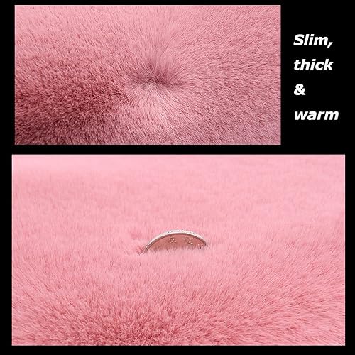 Miniatura 3 de LoveisLove Cojín de asiento de automóvil para asiento de conductor, almohadilla de asiento de felpa sintética, suave, cómoda, cálida, silla de