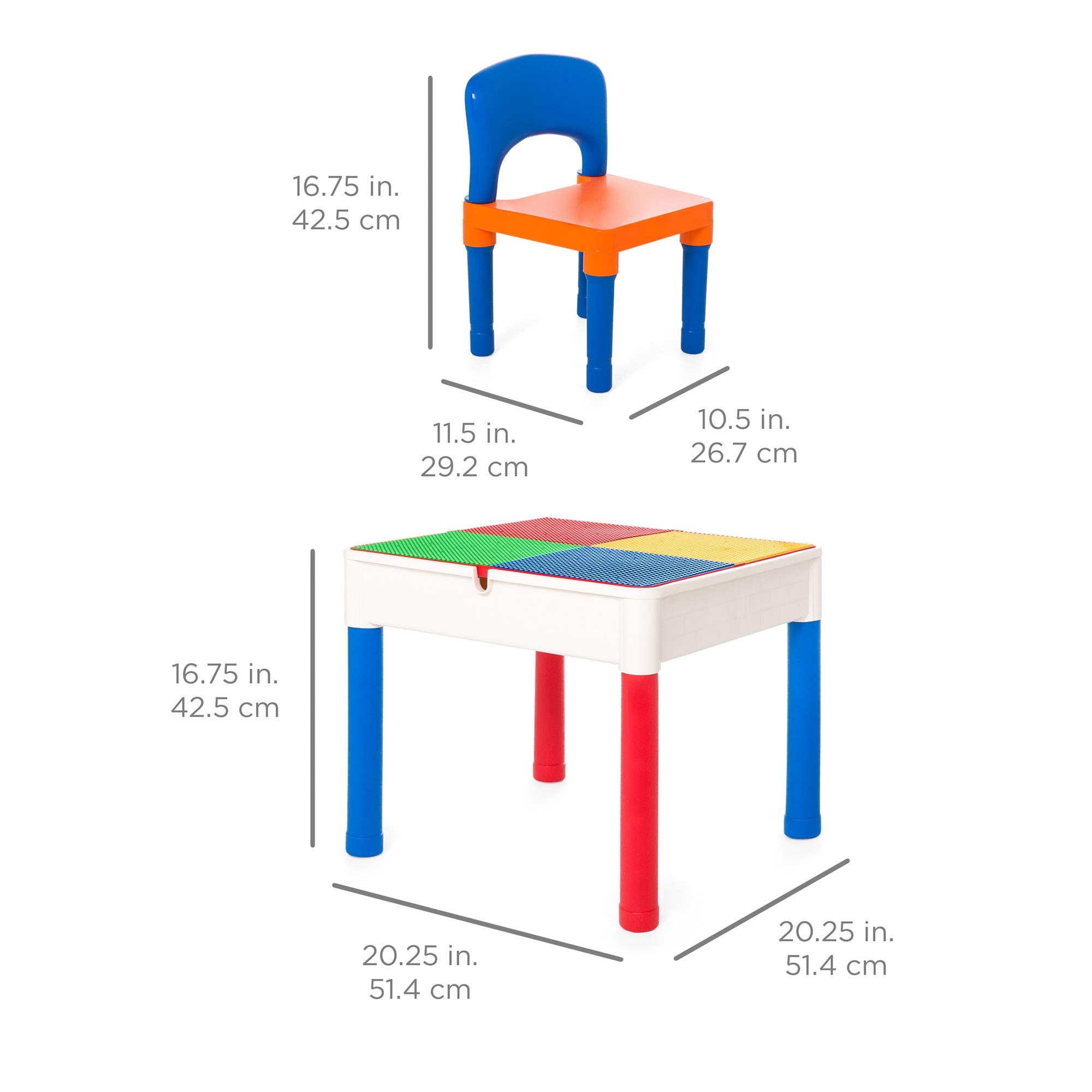 Best Choice Products 3in1 Kids Activity Recreational Play Table Set w