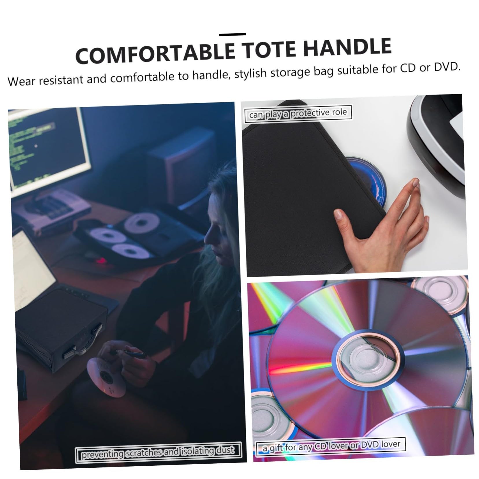 BESTYASH Custodia per Dvd e CD Porta Dvd e CD Borsa Organizer Resistente e Pratica per Cinema o Auto