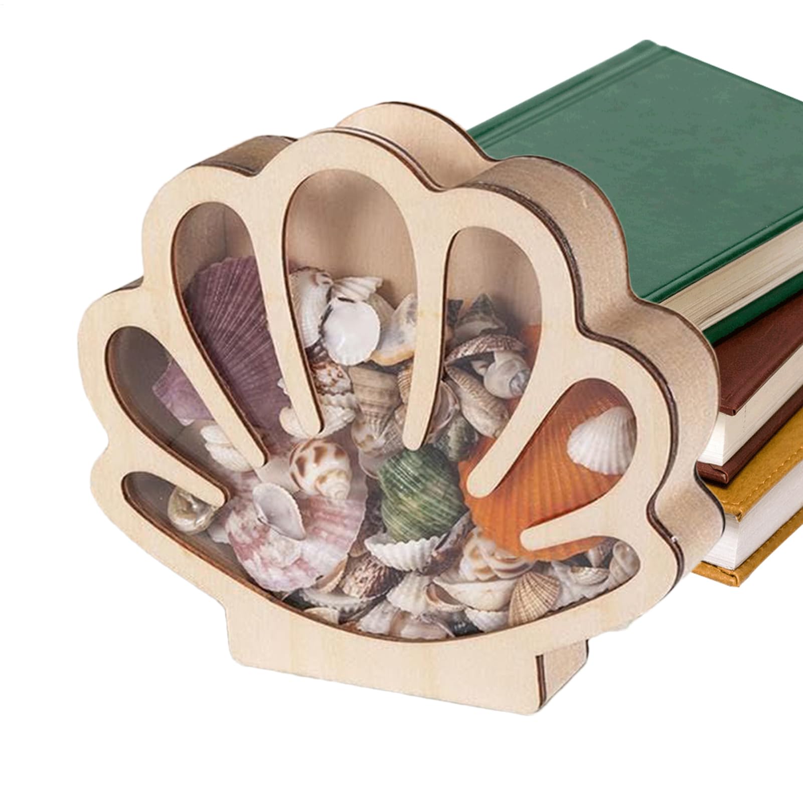 Présentoir bijoux en bois coquillage : écrin élégant pour bagues et colliers