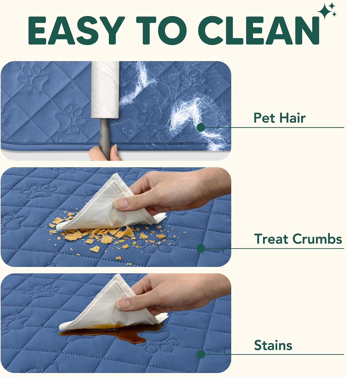 PAWFINITY Waterproof Bed Cover for Dogs, Pet Blanket for Mattress Washable image 3