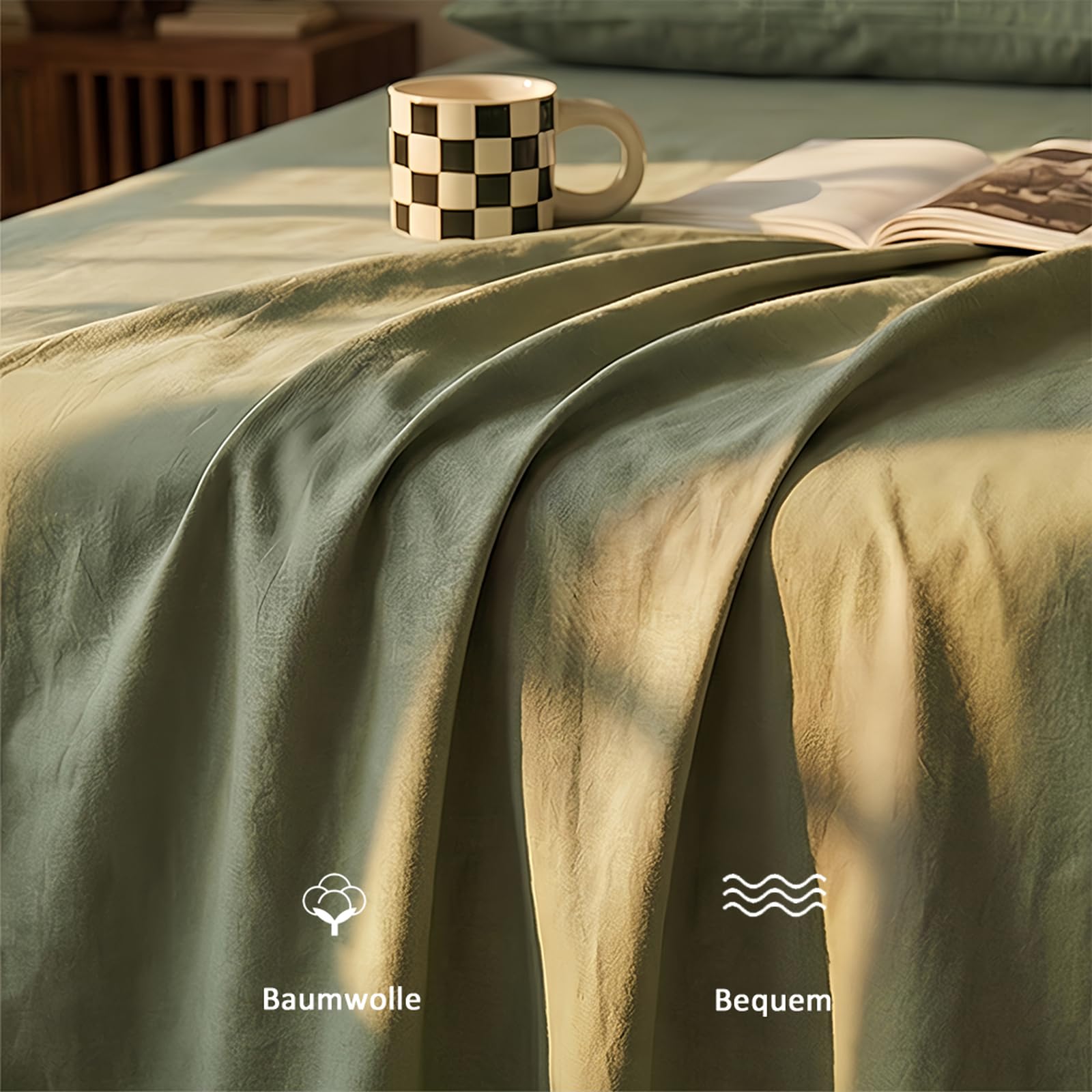 Bettlaken ohne Gummizug 200 x 230cm 100 % Baumwolle leintuch Gelb | Leintuch aus 100 % Baumwolle Betttuch für Doppelbett für ganzjährigen Komfort Atmungsaktiv trocknerfest