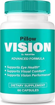Pillow Vision Advanced Clear Eyes Formula, Pillow Vision Capsules with Natural Ingredients | PillowVision Eye Care, 30 Day Supply for Healthy Vision & Eyesight, Easy-to-Take (60 Capsules)